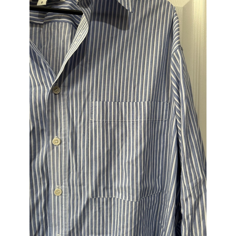 Mamene Repeat Shirt Cotton Sky Stripe Size 2 - Picture 5 of 10
